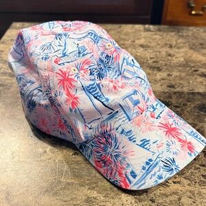 Lilly Pulitzer Pink and Blue Patterned Hat